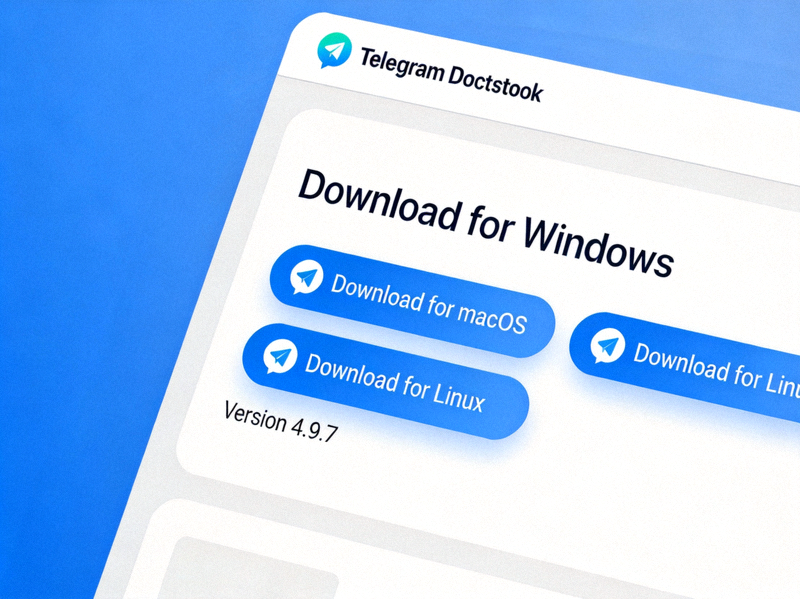 Telegram Desktop 官方网站截图，显示清晰的下载按钮和版本信息